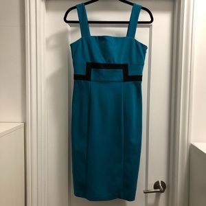 Diane Von Furstenberg Teal & Black Dress